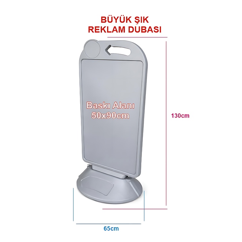 büyük şık reklam dubası Büyük Şık Reklam Dubası Gri - Görsel 1