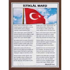 xcm mdf çerçeveli istiklal marşı