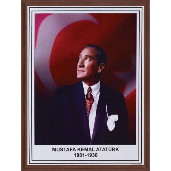 xcm mdf çerçeveli atatürk portresi