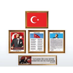 Lüks yaldızlı çerçeveli hazır panolar