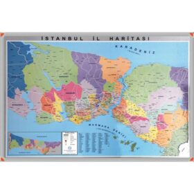 alüminyum çerçeveli istanbul haritası