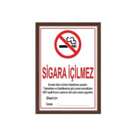 mdf çerçeveli sigara içilmez