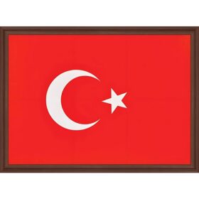mdf çerçeveli türk bayrağı