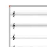 muzik cizgili yazi tahtasi beyaz