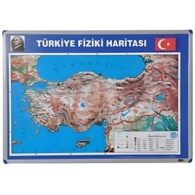 Türkiye Fiziki Haritası Alüminyum Çerçeve