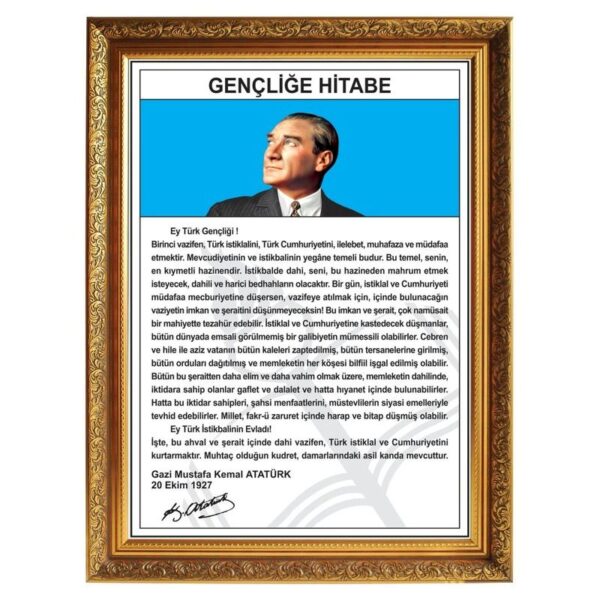 yaldızlı çerçeveli gençliğe hitabe
