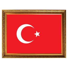 yaldızlı çerçeveli türk bayrağı