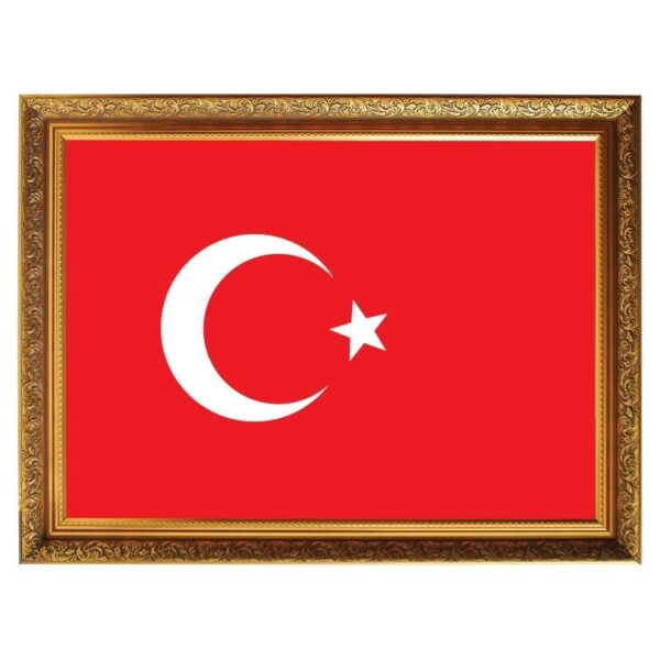 yaldızlı çerçeveli türk bayrağı