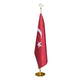 Türk Makam Bayrağı - Gold Takım 225cm