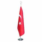Türk Makam Bayrağı - Krom Takım 225cm - Görsel 3
