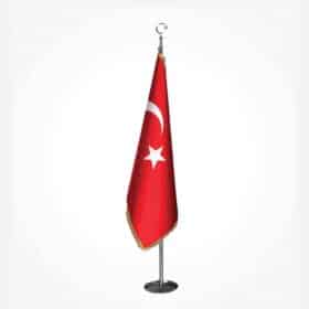 Türk Makam Bayrağı - Krom Takım 225cm
