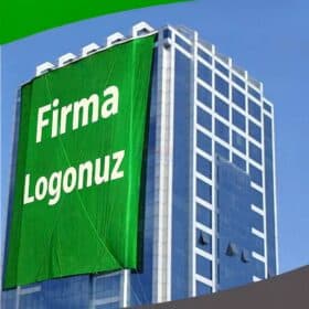 Raşel Dış Cephe Firma Bayrağı 5x7.5 MT