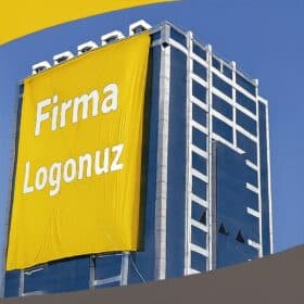 Raşel Dış Cephe Firma Bayrağı 3x4.5 MT