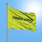 Saten Kumaş Gönder Firma Bayrağı 100x150cm