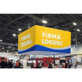 Askılı Kare Tekstil Fuar Tabelası 300cm