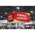 Askılı Kare Tekstil Fuar Tabelası 300x300x100 - Görsel 3