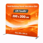 Tekstil Backdrop Stand 200x200cm Düz - Görsel 3