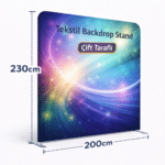 Tekstil Backdrop Stand 200x230cm Düz