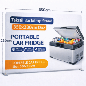 Tekstil Backdrop Stand 350x230cm Düz