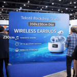 Tekstil Backdrop Stand 350x230cm Düz