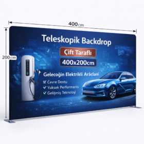 Tekstil Backdrop Stand 400x200cm Düz