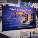 Tekstil Backdrop Stand 450x200cm Düz
