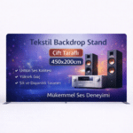 Tekstil Backdrop Stand 450x200cm Düz