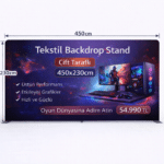 Tekstil Backdrop Stand 450x230cm Düz