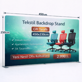 Tekstil Backdrop Stand Ölçüleri
