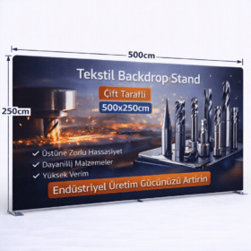 Tekstil Backdrop Stand 500x250cm Düz