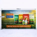 Tekstil Backdrop Stand 550x200cm Düz