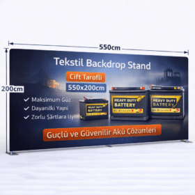 Tekstil Backdrop Stand 550x200cm Düz