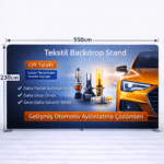 Tekstil Backdrop Stand 550x230cm Düz