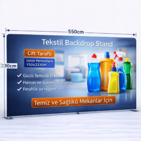 Tekstil Backdrop Stand 550x230cm Düz