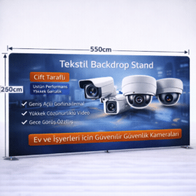Tekstil Backdrop Stand 550x250cm Düz