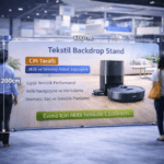Tekstil Backdrop Stand 600x200cm Düz