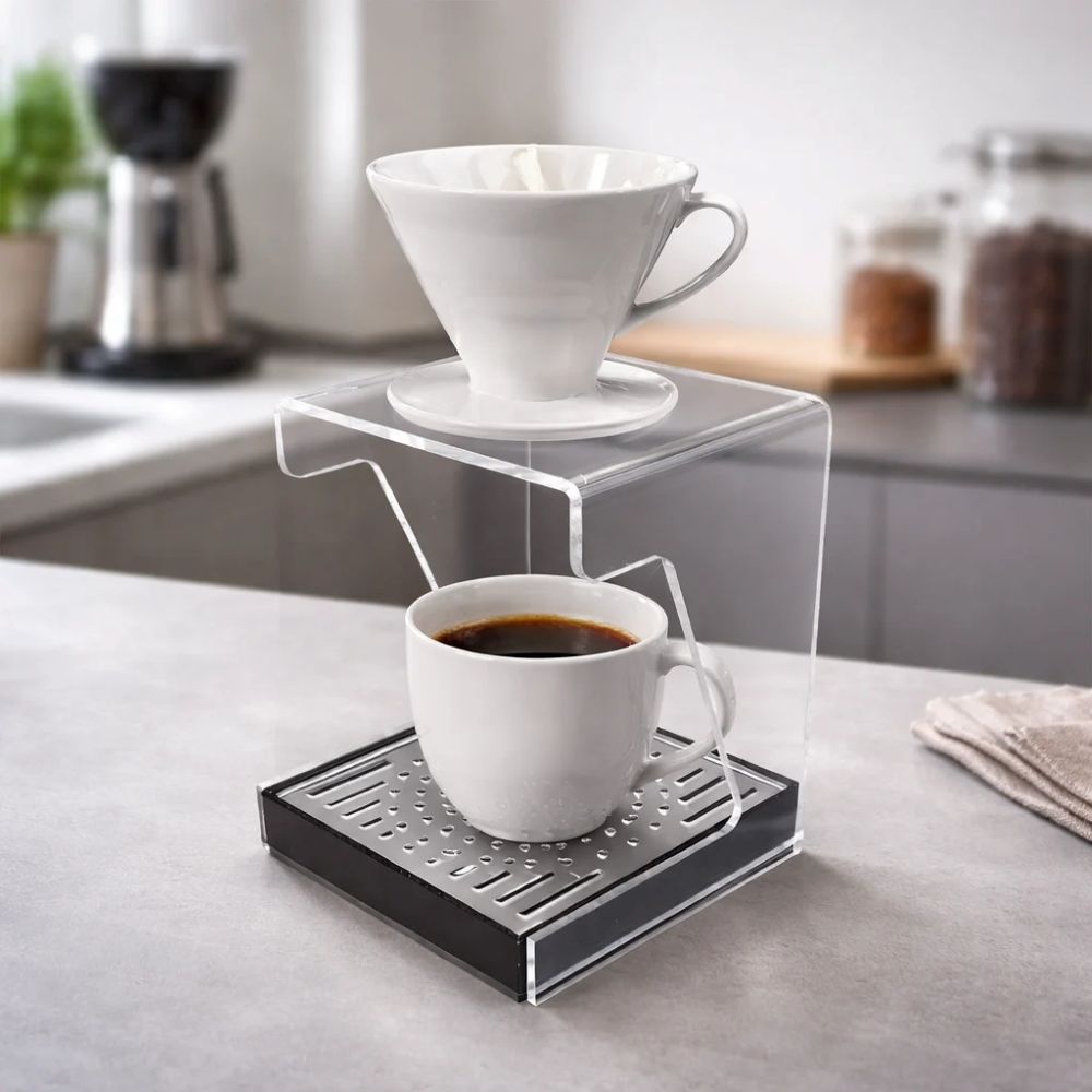 Akrilik V60 Kahve Standı Şeffaf-01 Şeffaf Akrilik V60 Kahve Standı