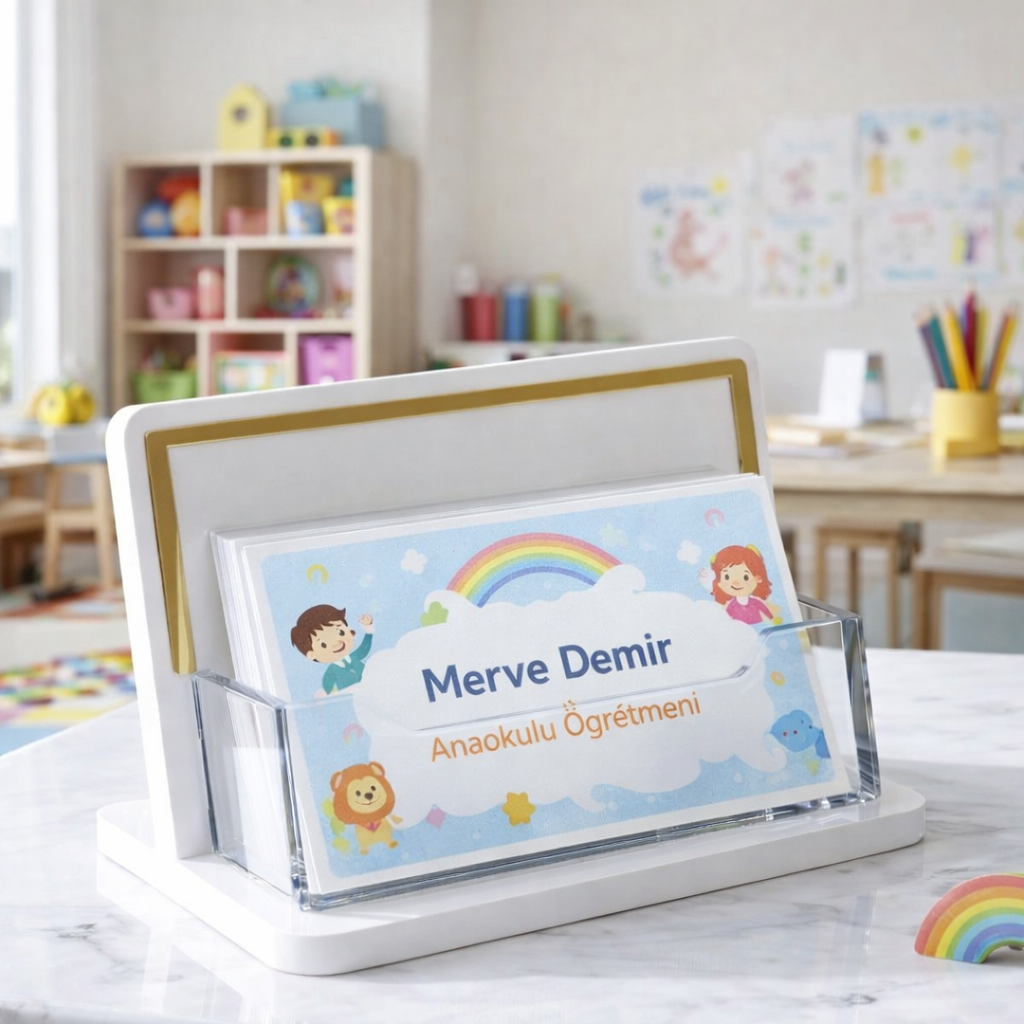Beyaz Gold Detaylı Kartvizitlik Beyaz Gold Detaylı Kartvizitlik