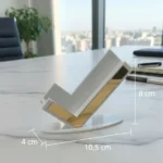 Beyaz Gold Detaylı Premium Kartvizitlik - Görsel 2
