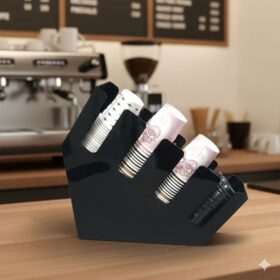 Kahve Kabı Organizer 4’lü Karton Bardak Standı