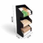 3'lü Dikey Siyah Pleksi Organizer - Görsel 3