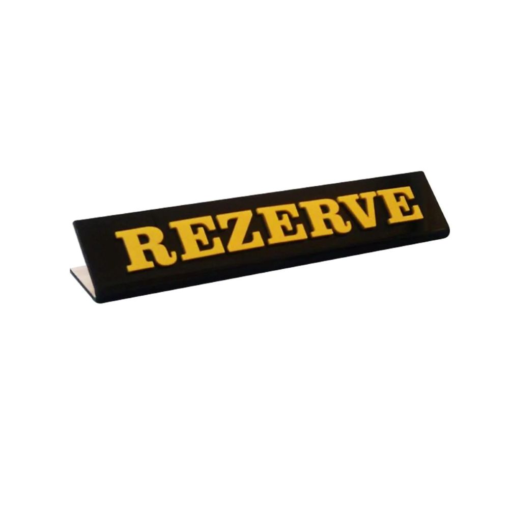 Rezerve Siyah - Sarı Pleksi Rezerve Siyah - Sarı