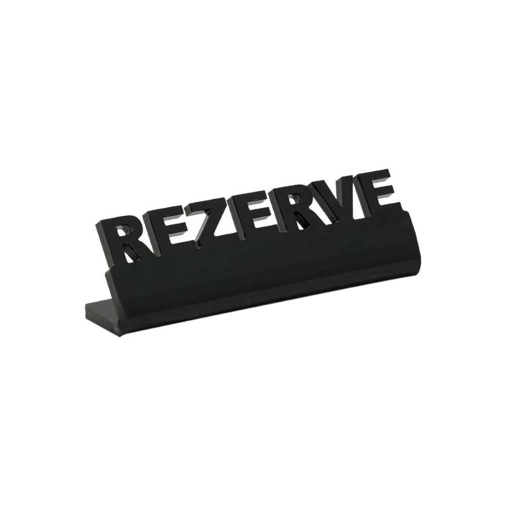 Rezerved Siyah Siyah Pleksi Reserved