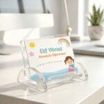 Şeffaf Akrilik Kartvizit Standı Oval