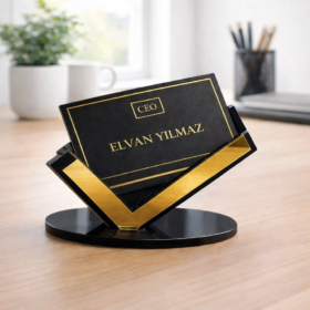 Siyah Gold Detaylı Premium Kartvizitlik