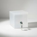 Kare Tipbox - Bahşiş Kutusu Buz Beyaz - 14x14xh13cm - Görsel 4