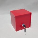 Kare Tipbox - Bahşiş Kutusu Kırmızı - 14x14xh13cm - Görsel 3