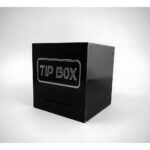 Kare Tipbox - Bahşiş Kutusu Siyah - 14x14xh13cm - Görsel 2