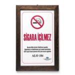 Ahşap Çerçeveli Sigara İçilmez Panosu (40x60cm) - Görsel 3