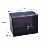 Tipbox - Bahşiş Kutusu Füme 17x11xh15cm - Görsel 2